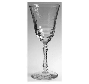 Libbey Rock Sharpe ARCTIC ROSE Goblets Water Glasses Set of 5 Clear etch crystal